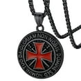 thumbnail image 1 of FaithHeart Knights Templar Seal Necklace for Men Stainless Steel Retro Punk Christ Fellow-Soldiers Jewelry Gift for Boyfriend Husband Valentine's Day, 1 of 8