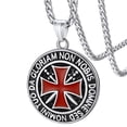 thumbnail image 1 of FaithHeart Knights Templar Seal Necklace for Men Stainless Steel Retro Punk Christ Fellow-Soldiers Jewelry Gift for Boyfriend Husband Valentine's Day, 1 of 8