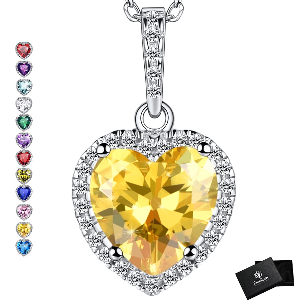 Birthstone Heart Lockets - November