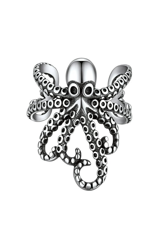 Octopus Ear Cuff for Women Men 925 Sterling Silver Animals Clip On Earrings No Piercing Retro Adjustable Cartilage Earrings Jewelry Gifts for Girlfriend 1 Piece