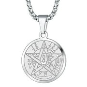 FaithHeart Pentacle Necklace Tetragrammaton Eliphas Levi's Pentagram Protection Pendant Wicca Jewelry