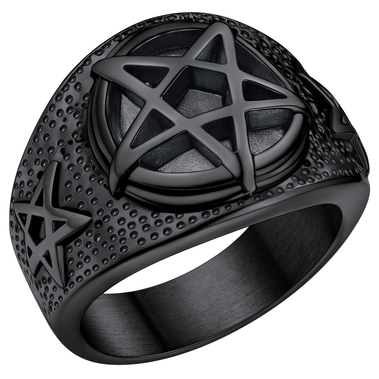 FaithHeart Pentacle Pentagram Ring For Men Statement Band Ring FaithHeart Pentacle Pentagram Ring For Men Statement Band Ring