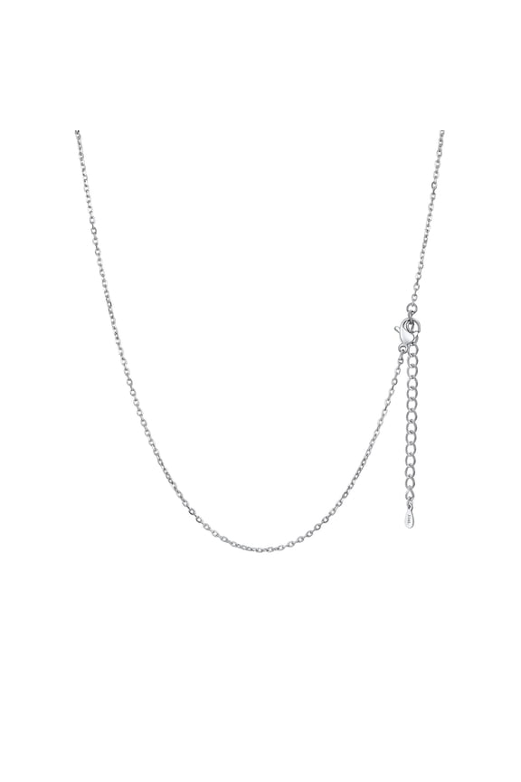 Silver Chain Necklace for Women Stainless Steel 1.4mm Thin Rolo Cable Chain for Pendant Jewelry Gifts for Daughter Birthday 20 Inch