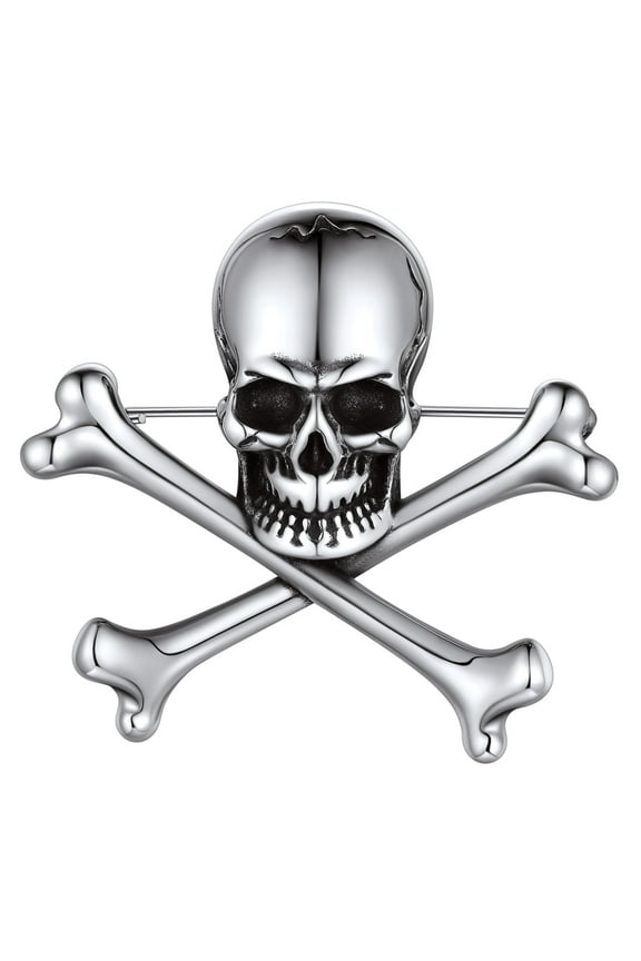 Skull Skeleton Brooch Pins for Men Women Gothic Punk Suit Lapel Collar Pin Fashion Costume Jewelry Gift for Dad Jacket Shirt Bag Hat