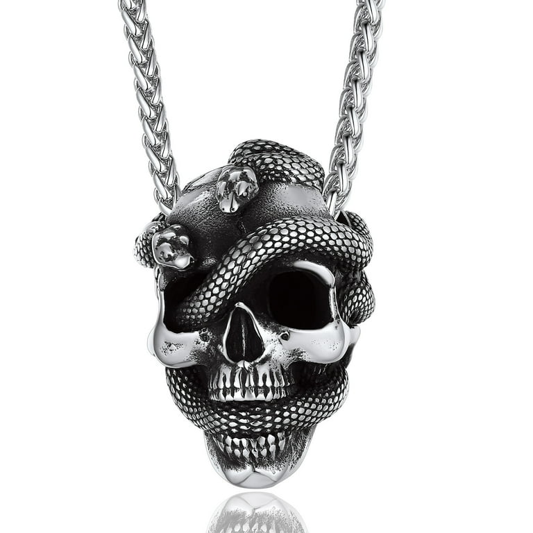 Skull on sale Fitness Men Cat Eye Pendant Necklace Silver Men Gift Halloween