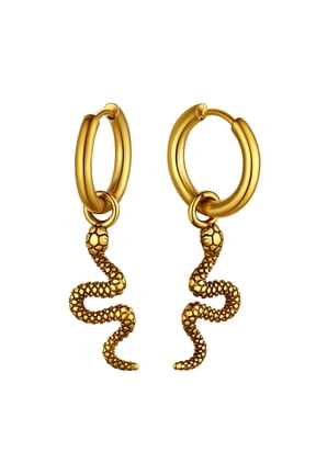 Snake Dangle Hoop Earrings for Women Men Drop Python Snake Animal Earrings Huggie Hoops Hypoallergenic Gold Plated Ear Jewelry Gift for Daughter Birthday Christmas