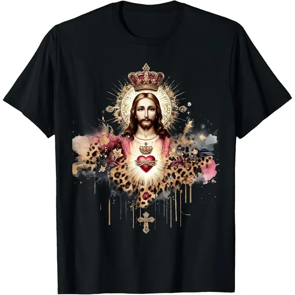 Faithful Devotion Sacred Heart of Jesus Catholic Unisex T-Shirt up to Size 5XL