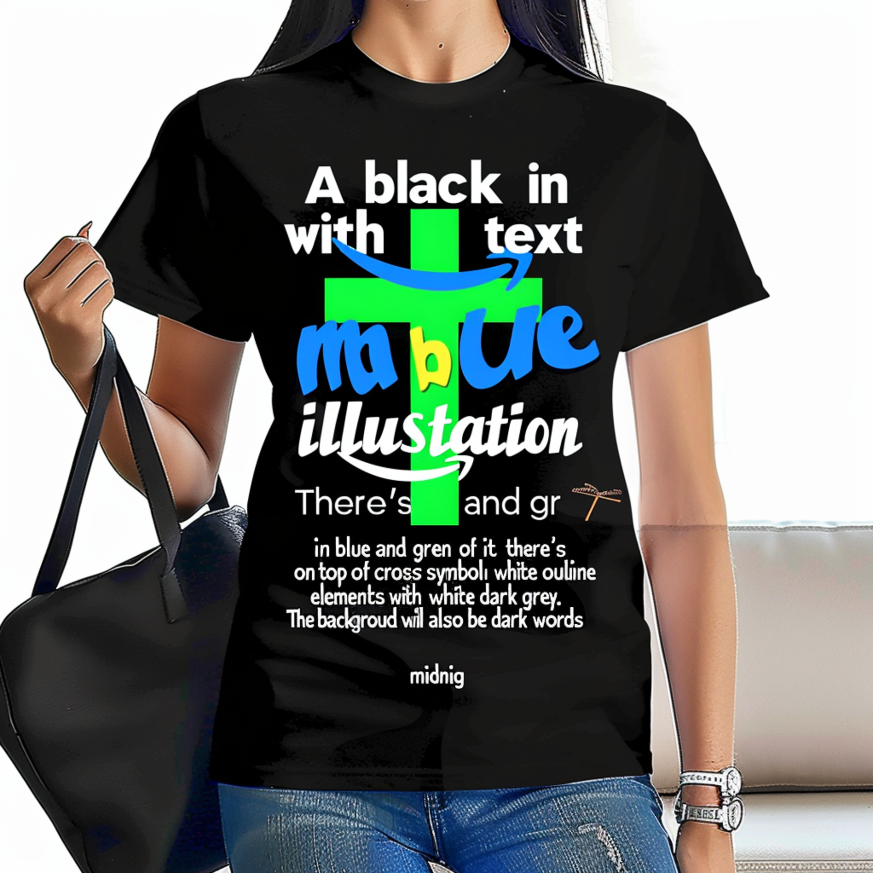 Faithful Fashion: Cross Symbol TShirt with Inspiring Message and