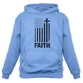 thumbnail image 1 of Faithful Flag Tstars Men's Hoodie - Distressed USA Flag and Cross Graphic Sweatshirt - Ideal Christian Apparel - Cozy Faith-based Clothing for Devoted Followers of Jesus, 1 of 3