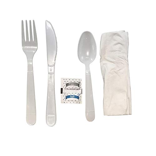 Faithful Supply 50/case Plastic Cutlery Packets Individually Wrapped