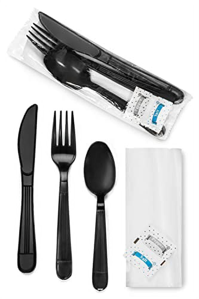 Faithful Supply Plastic Silverware Sets (125 PrePackaged) Heavy Duty