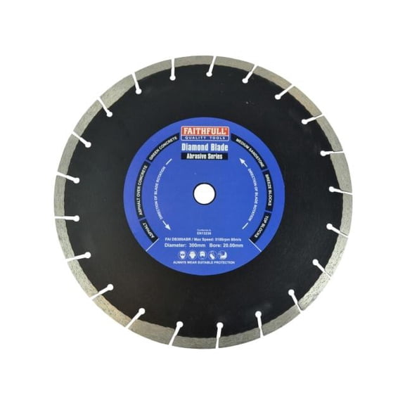 Faithfull - Abrasive Diamond Blade 300 x 20mm