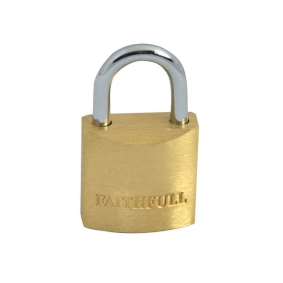 Faithfull - Brass Padlock 20mm 3 Keys