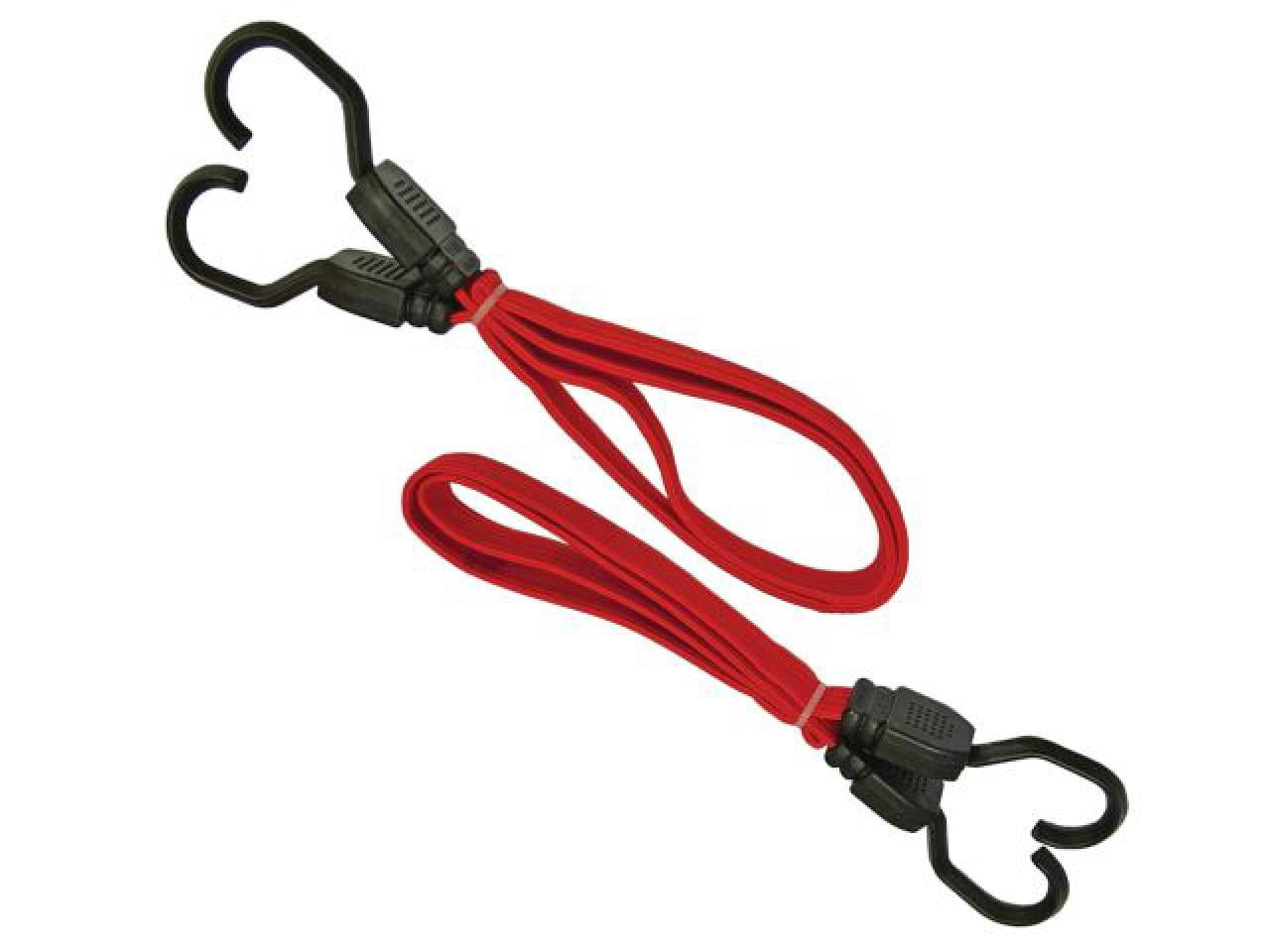 Faithfull - Flat Bungee Cord 76cm (30in) Red 2 Piece