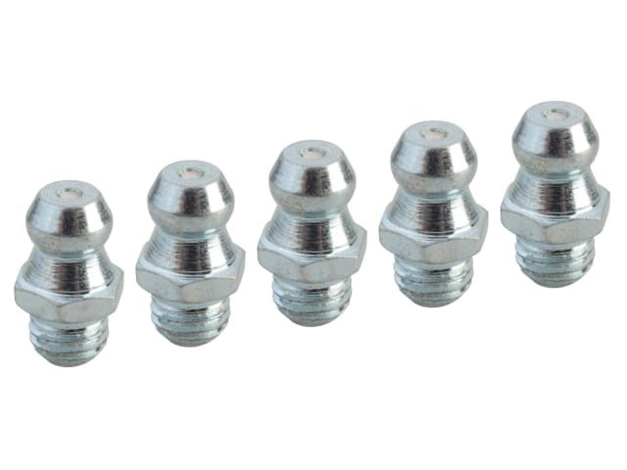 Faithfull - Grease Nipple Straight 1/4in UNF (Pack 5)