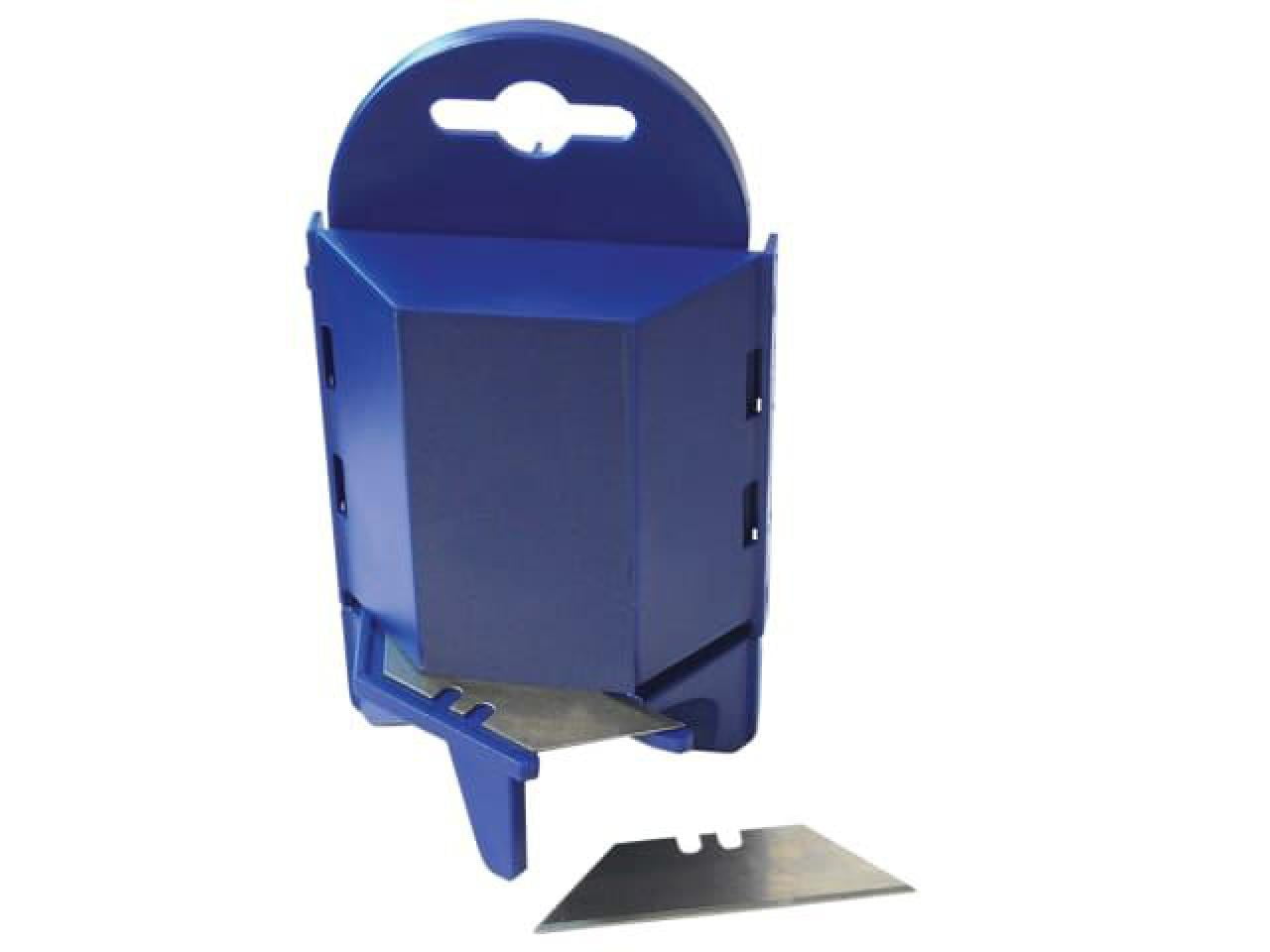 Faithfull - Heavy-Duty Trimming Knife Blades (Box 100) in safe storage dispenser