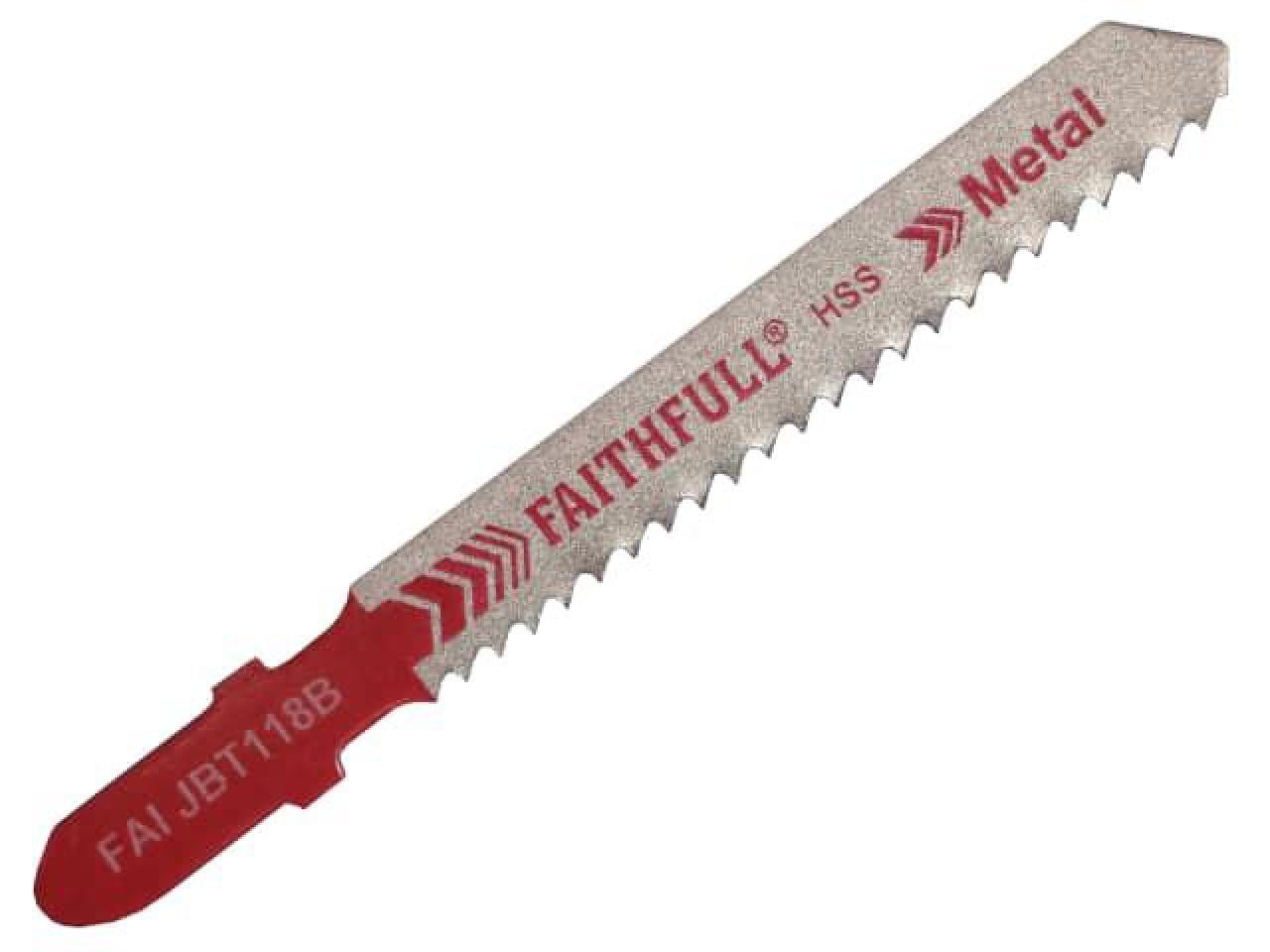 Faithfull - Metal Cutting Jigsaw Blades Pack of 5 T118B