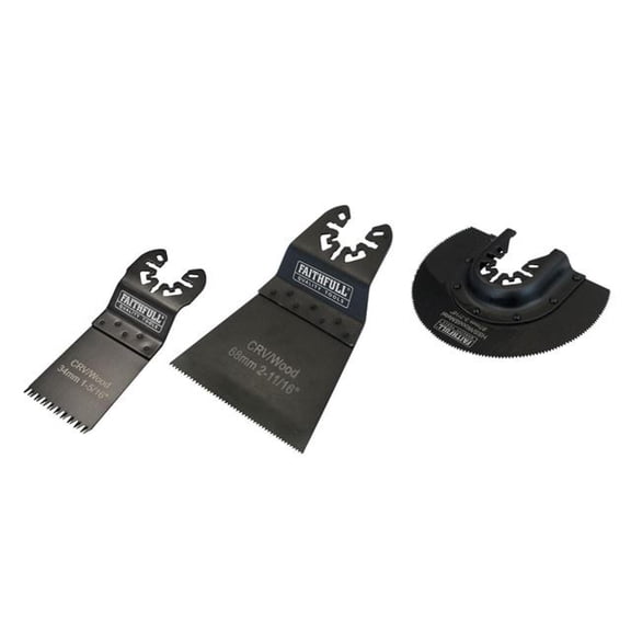 Faithfull - Multi-Function Tool Blade Set, 3 Piece