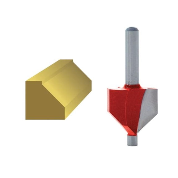Faithfull - Router Bit TCT 45 Chamfer 1/4in Shank