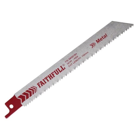 Faithfull - S918H Sabre Saw Blade Metal 150mm 10 TPI (Pack of 5)