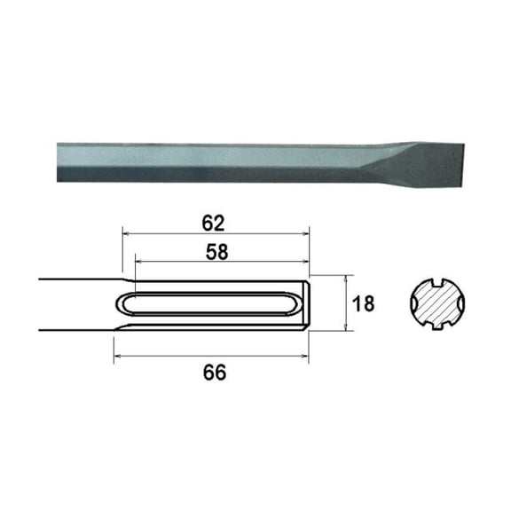 Faithfull - SDS Max Chisel 300mm
