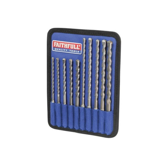 Faithfull - SDS Plus Drill Bit Set, 10 Piece