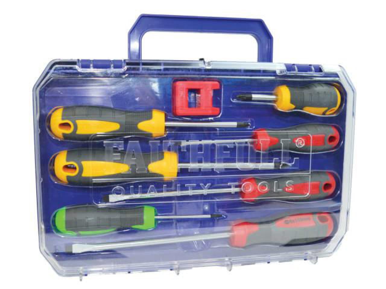 Faithfull - Soft Grip Screwdriver Set, 8 Piece