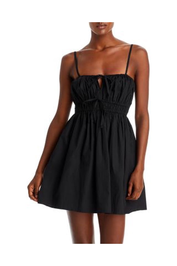 Womens Emeline Keyhole Mini Dress Black Size US 4
