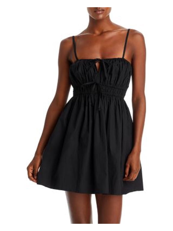 Womens Emeline Keyhole Mini Dress Black Size US 4