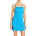 thumbnail image 1 of Faithfull the Brand Womens Alani Smocked Mini Dress Blue Size US 12, 1 of 2