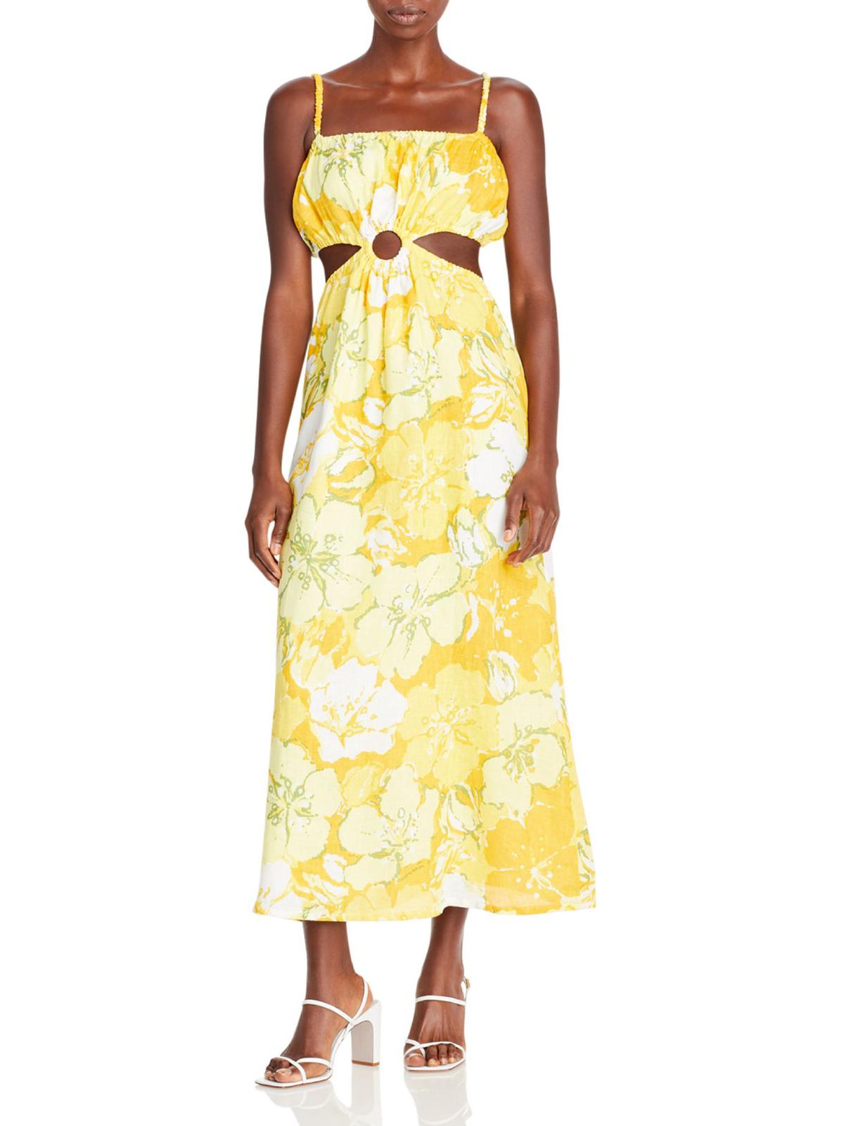 faithfull the brand cut out dress Faithfull the Brand Womens El Rio Sleeveless Cut-Out Maxi Dress