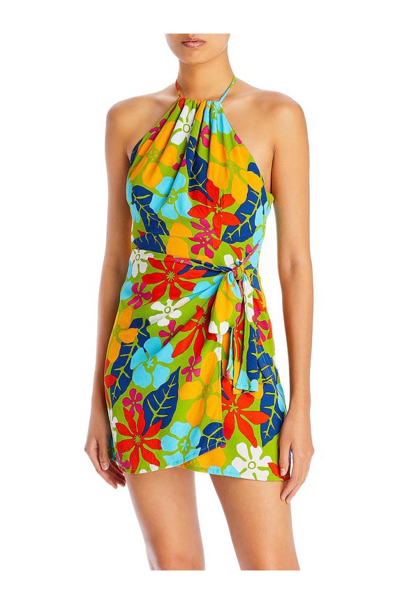 Womens Le Meridien Floral Print Halter Mini Dress