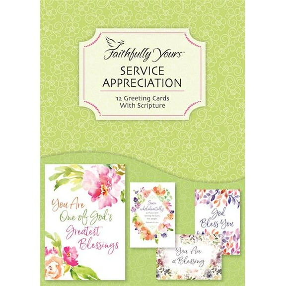 Faithfully Yours 256828 Boxed - Card Service Appreciation - Box of 12