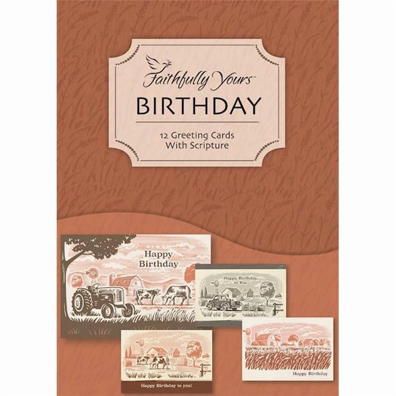 Faithfully Yours 361619 Boxed Card for Birthday - American Country - Box of 12