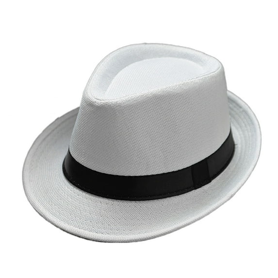 Faithtur Fashion Mens Ladies Summer Classic Fedora Hat ;Cotton Linen, Vintage Wide Brim Jazz , Straw and Breathable Foldable