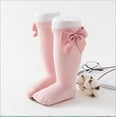 thumbnail image 1 of Faithtur Infant Kids Baby Girls Bowknot Stockings Solid Leggings Warmer 0-7Years Knee High Princess Formal Match Stockings, 1 of 2