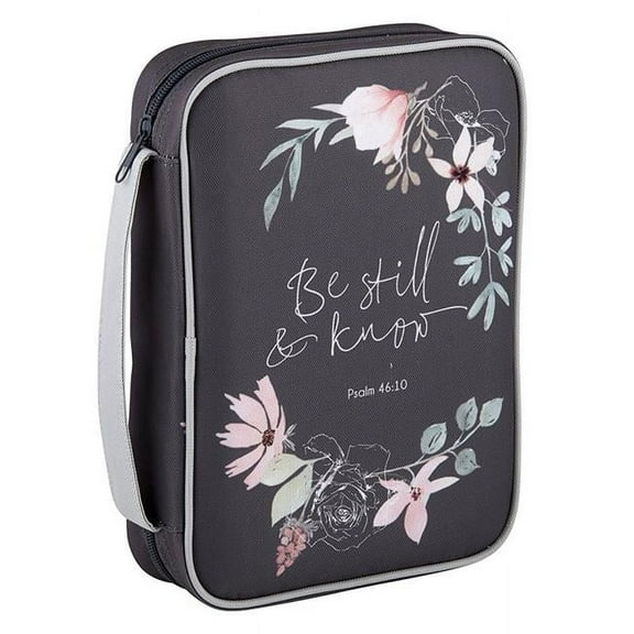 Faithworks Be Still & Know Floral Canvas Bible Cover Case