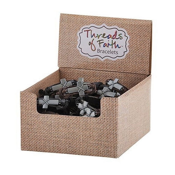 Faithworks D2381 Threads of Faith Bold Cross Bracelet 2 Assorted 24pcs