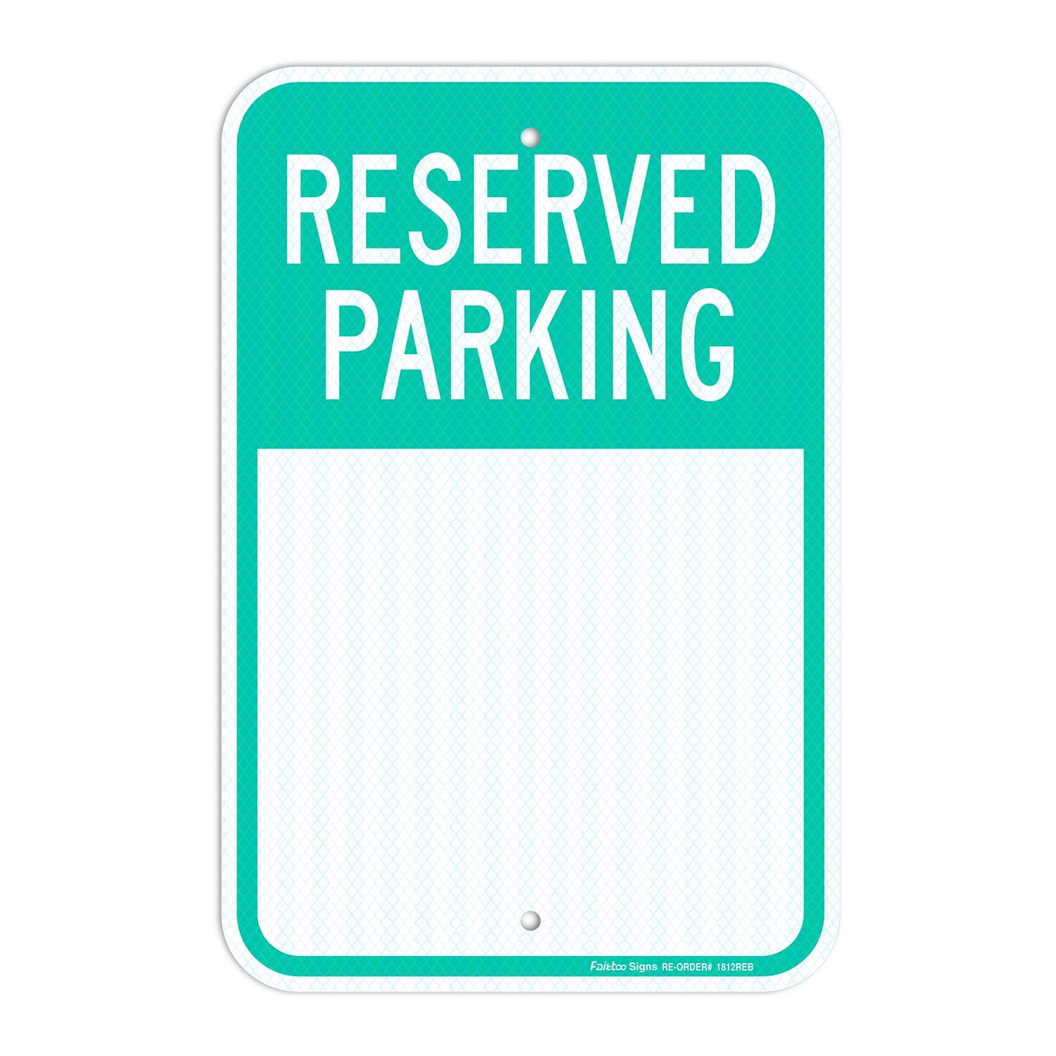 Faittoo Blank Reserved Parking Sign,18 x 12 Inch Engineer Grade ...