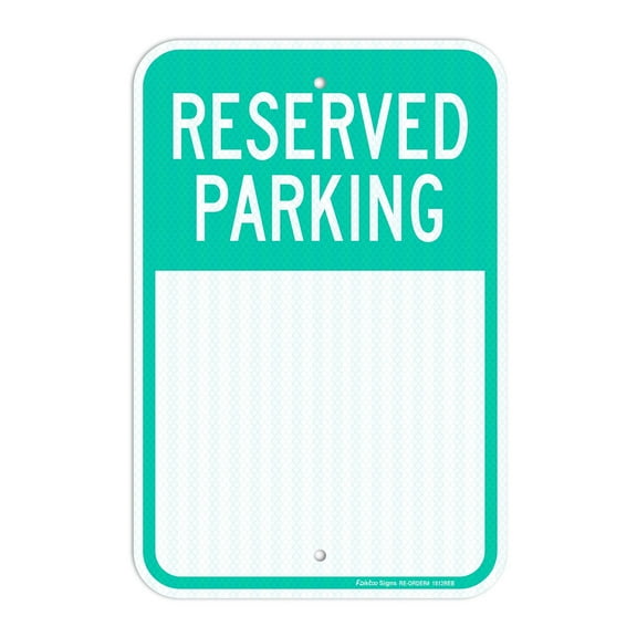 Faittoo Blank Reserved Parking Sign,18 x 12 Inch Engineer Grade Reflective Aluminum