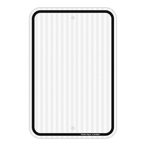 Faittoo Blank Write-On Metal Sign, 18 x 12 Inches Rust Free Aluminum, Engineer Grade ReflectiveBlank Metal Sign