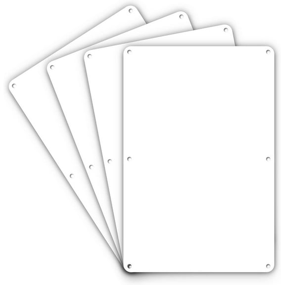 Faittoo Blank Write-On Metal Sign, 4-Pack 12 x 8 Inches Rust Free Aluminum