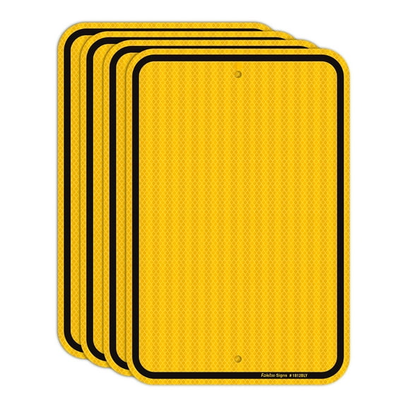 Faittoo Blank Write-On Metal Sign, (4 Pack) 18 x 12 Inches Rust Free Aluminum Blank Metal Signs