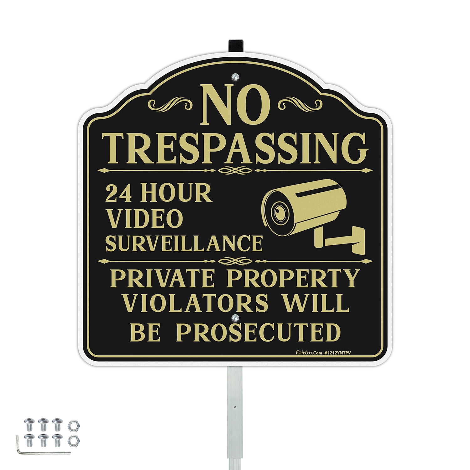 Rust Property. Sign Faittoo No Trespassing Signs Private Property Video Surveillance Sign ...