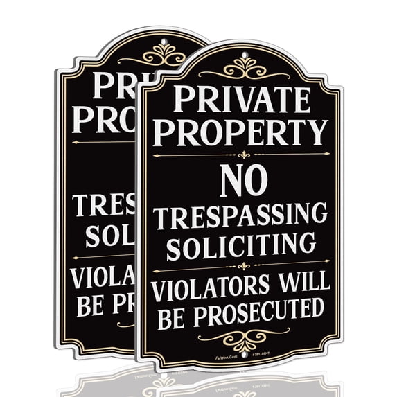 Faittoo Private Property No Trespassing Sign, Violators Will Be ...