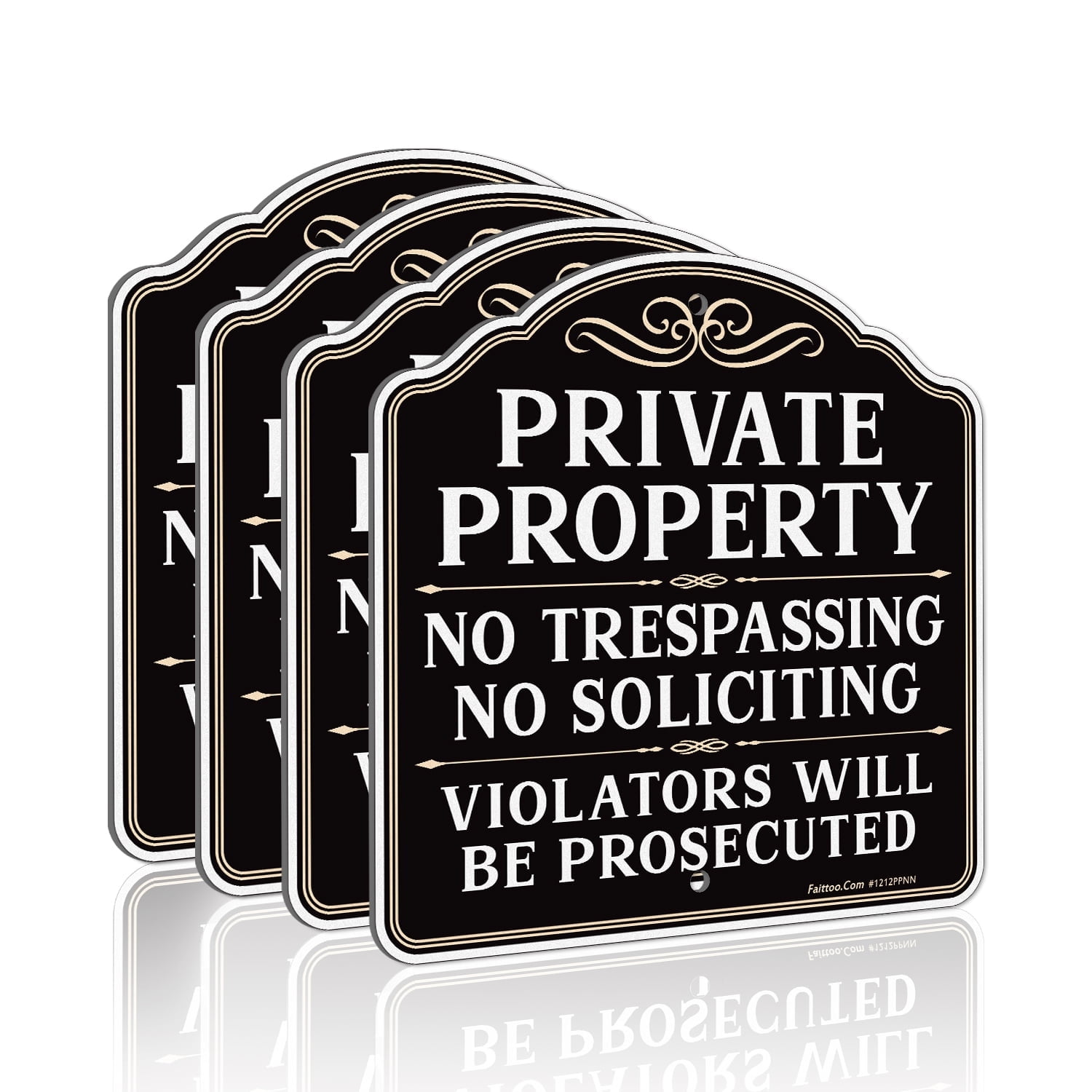 Large No Trespassing Sign Private Property With 54 Metal Thick Stake 14 X10 Rust Free Heavy Aluminum Reflective Fade Resistant Easy To Mount Outdoor Use