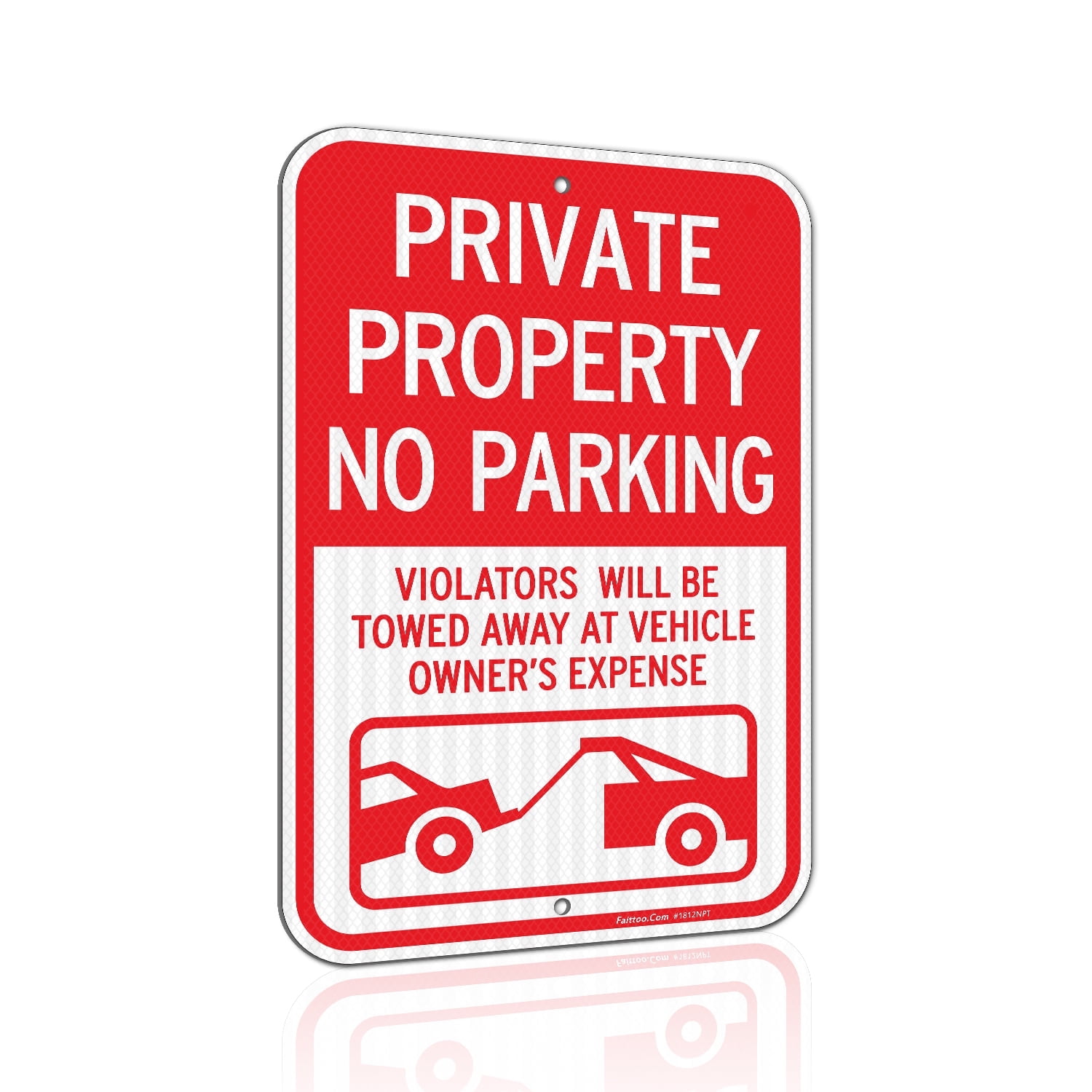 Faittoo Private Property No Parking Sign, Violators Will Be Towed Away ...