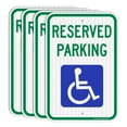 thumbnail image 1 of Faittoo Reserved & Handicap Parking Signs (4 pack), 18 x 12 Engineer Grade Reflective, Rust-Free Aluminum, Weather Resistant, Waterproof, Durable Ink, 1 of 8