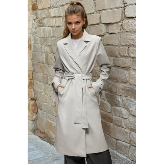 Faiyum Coat Wool Ice Grey