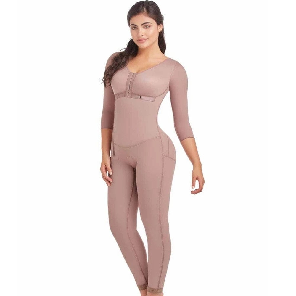 Faja Colombiana Pink Full Body Shaper Long Sleeve Shapewear Tummy Control  Shaping and slimming post partum or post surgery Plus Size 